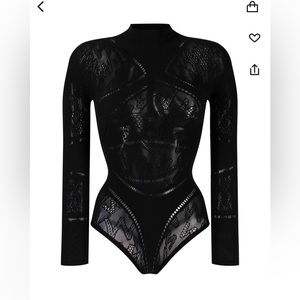 wolford sporty logo mesh bodysuit